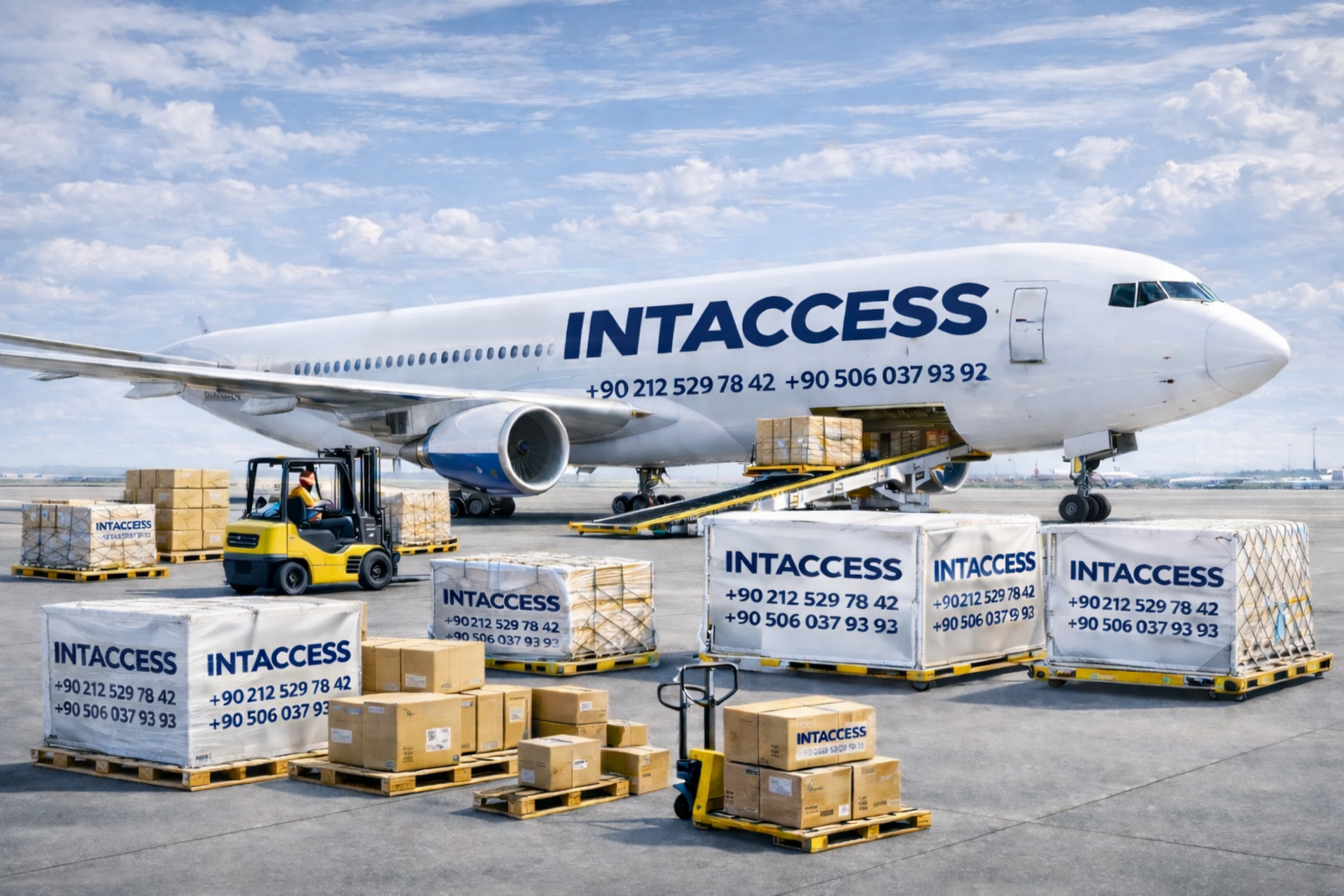 Cargo ship loaded with containers at port sunset